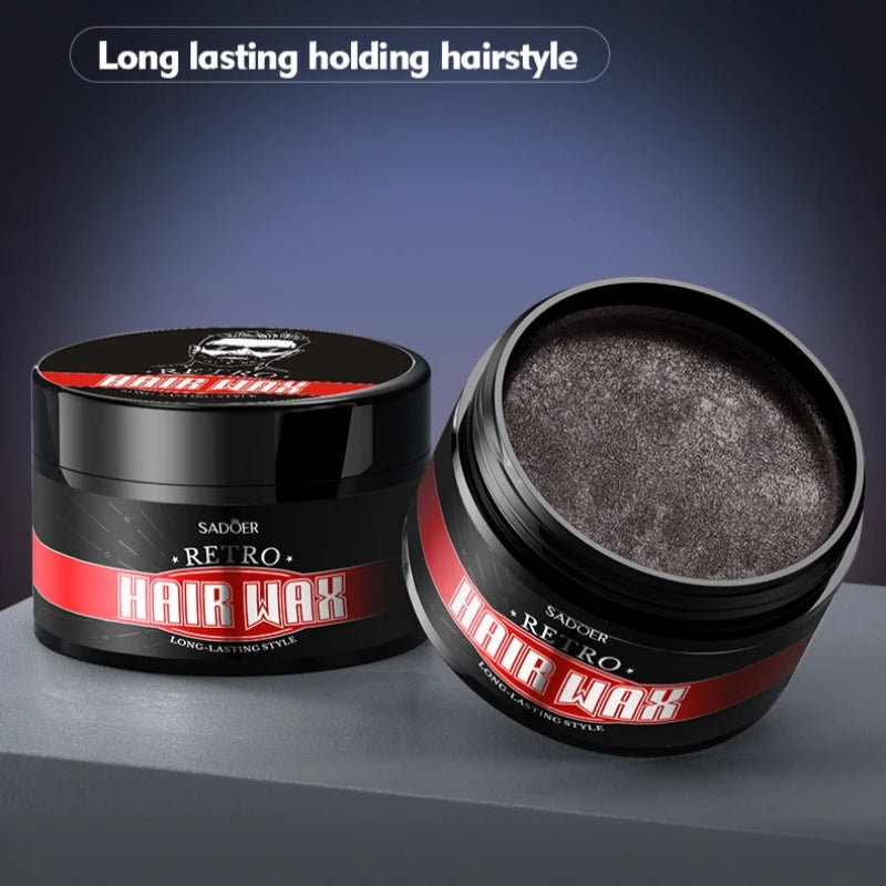 100g Retro Hair Wax — Ginseng & Keratin, Strong Hold