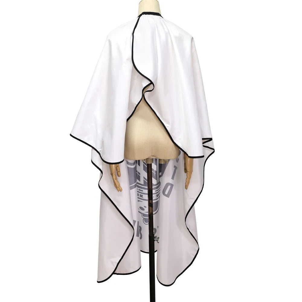 Retro Pattern Barber Cape — Waterproof, Snap Closure, 8 Styles