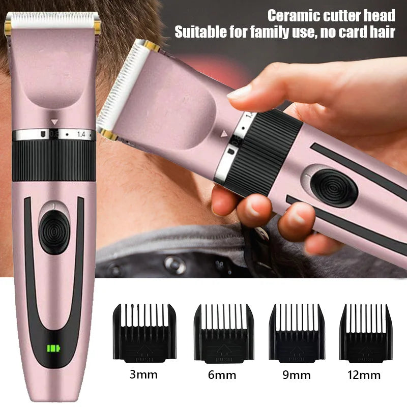 YTYIN Electric Hair Trimmer — Gold & Rose Red