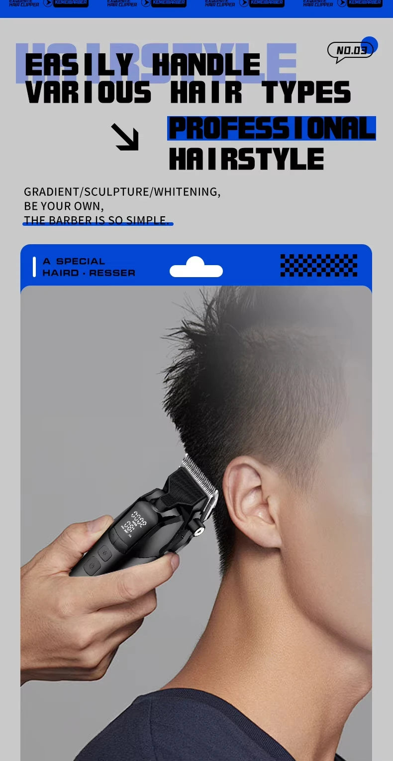 Kemei KM-1858 10W DLC Cordless Clipper