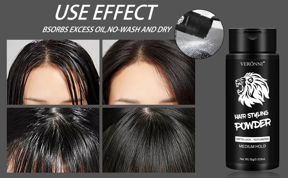 Oil-Control Volumizing Hair Styling Powder — Men & Women