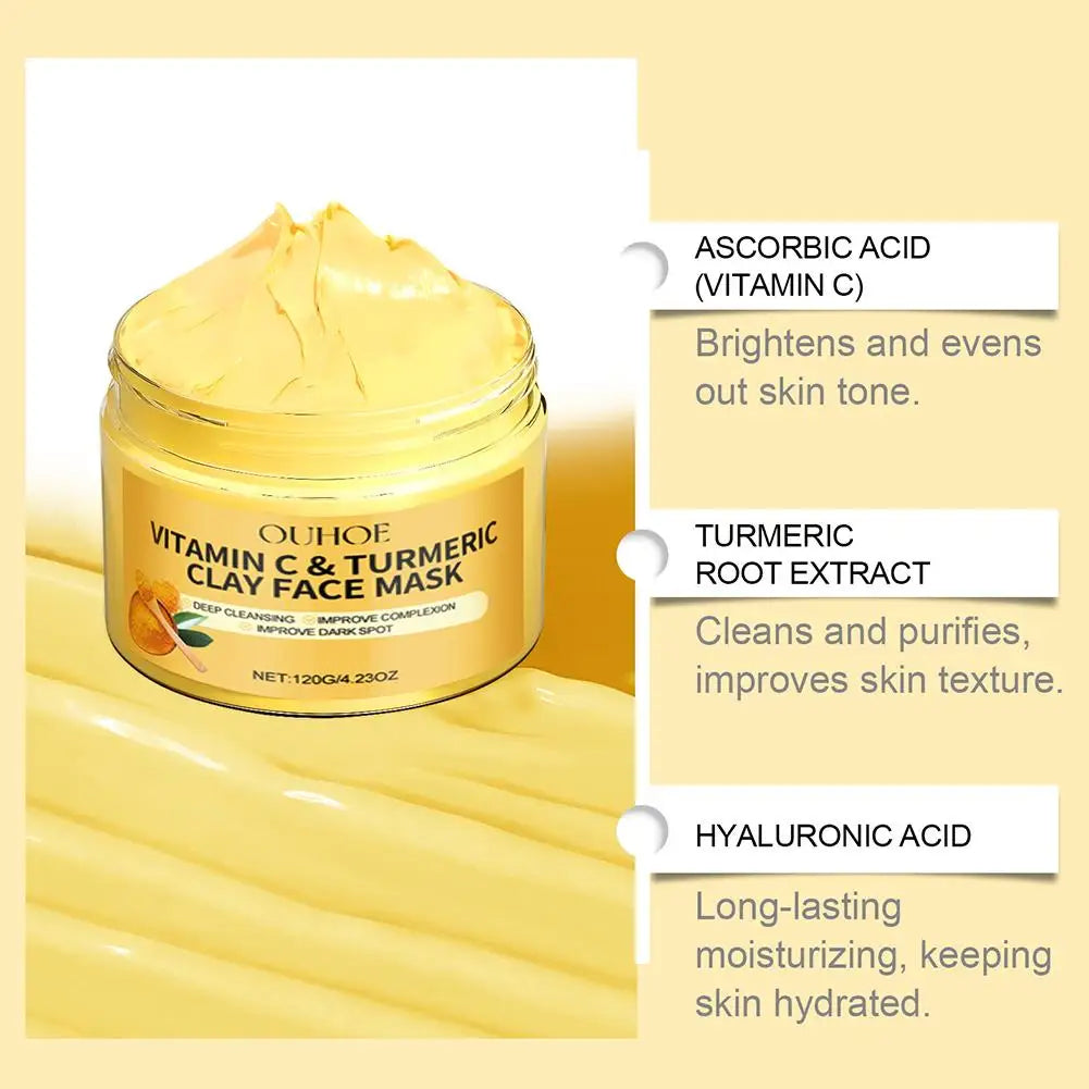 Turmeric Vitamin C Clay Mask — Pigmentation Reducing, 1 to 3 Pack