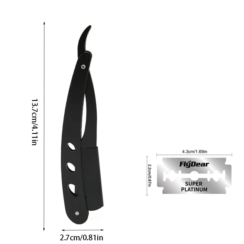 Straight Razor Handle + Blade Bundle — 10, 20 or 40 Blades