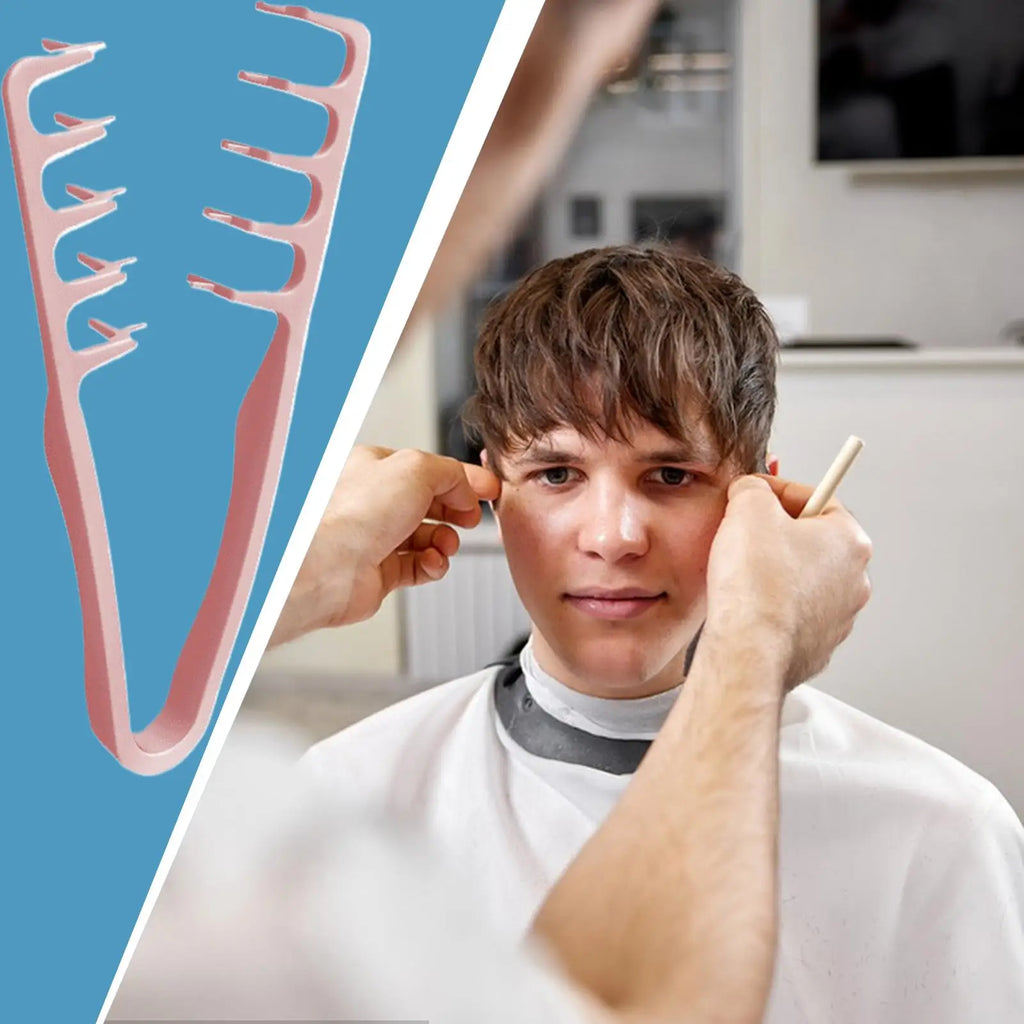 Wide-Tooth Detangling & Volumizing Comb — Pink & Gray