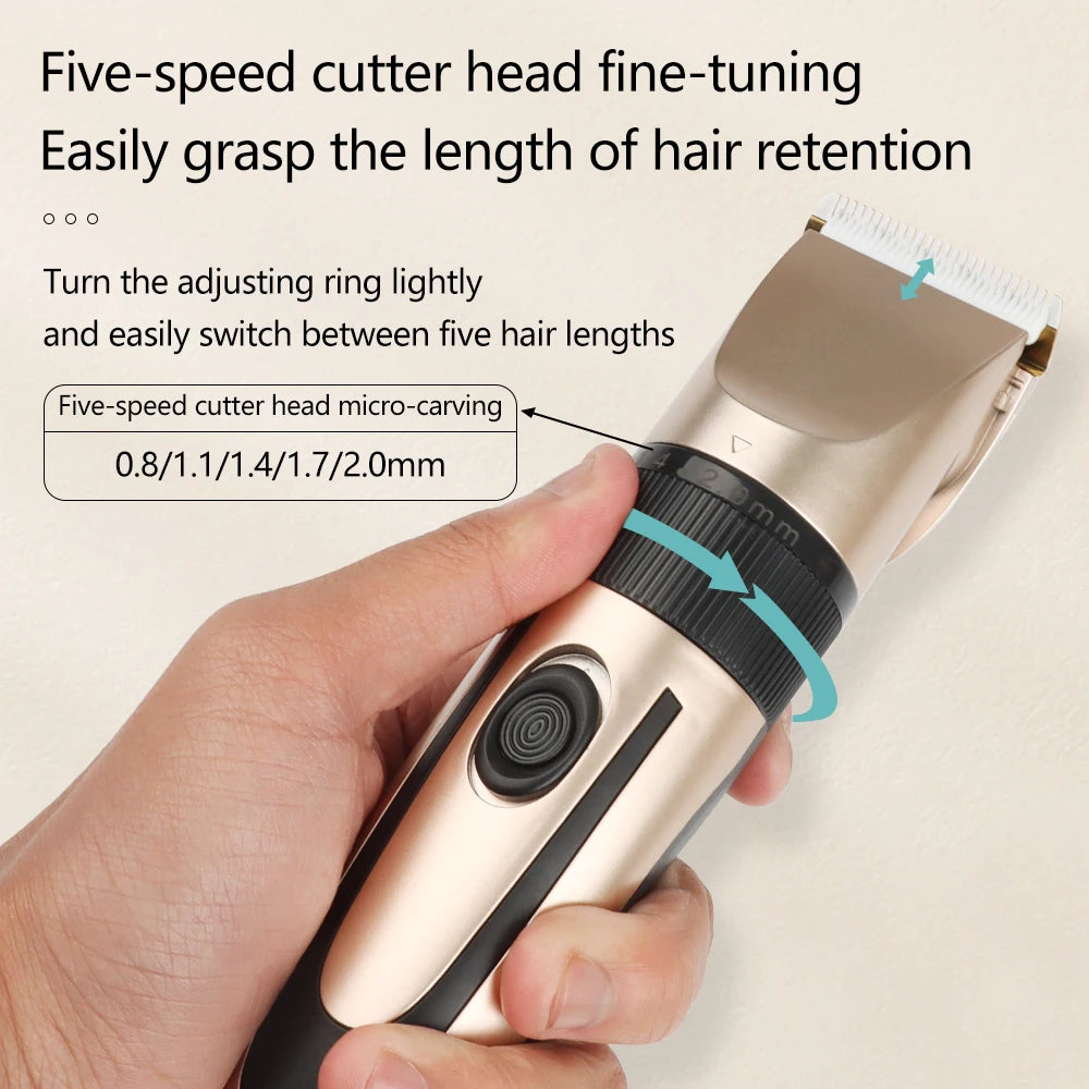 HIENA Cordless Barber Trimmer — Pink, Gold & Pro Edition
