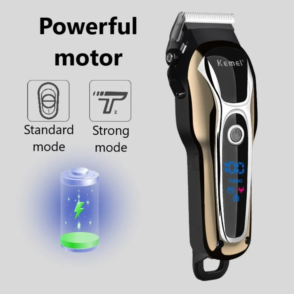 Kemei KM-1990 LCD Professional Barber Clipper
