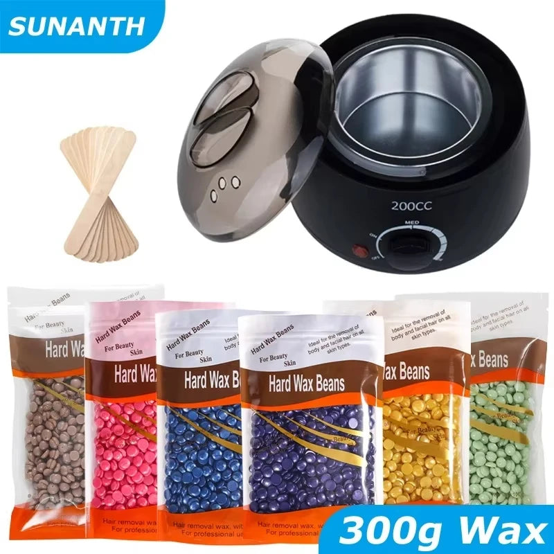 200ml Wax Heater Machine — EU & US Plug, Wax Beans Kit