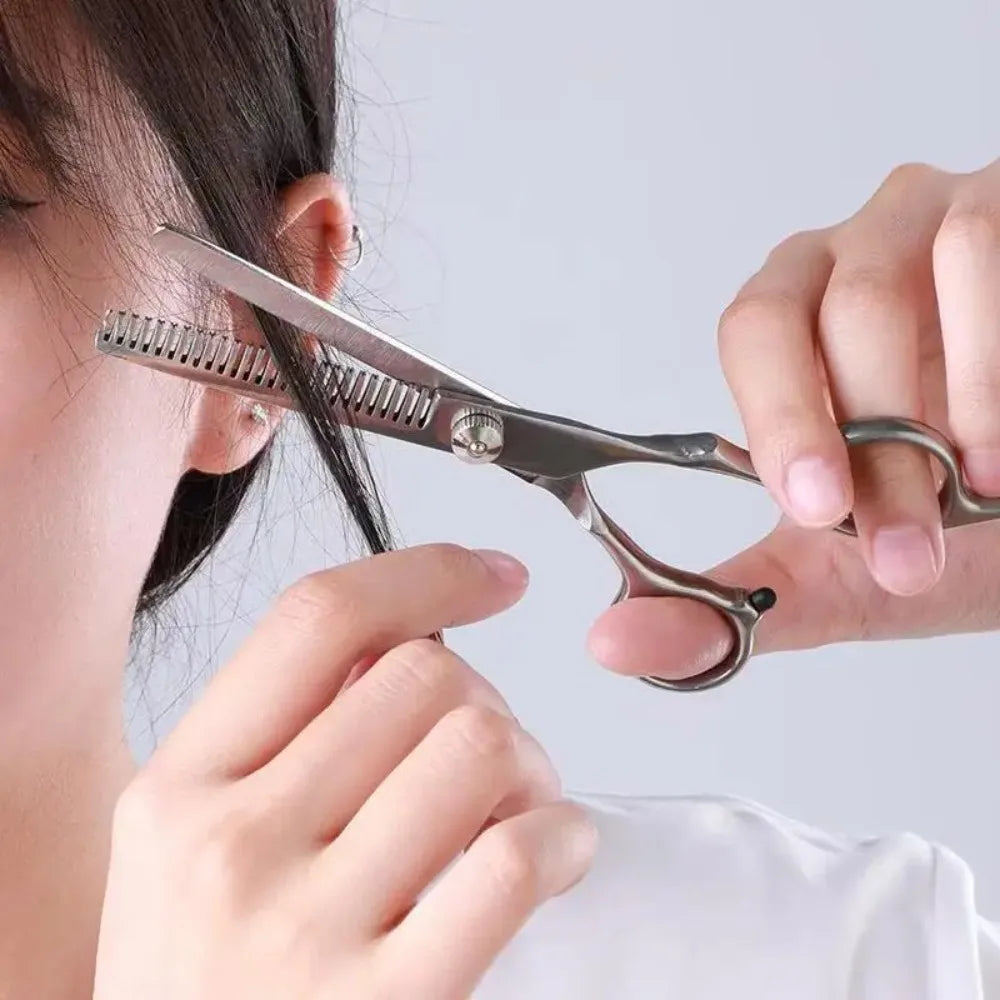 Ergonomic Professional Barber Scissors — Flat, Thinning & Sets