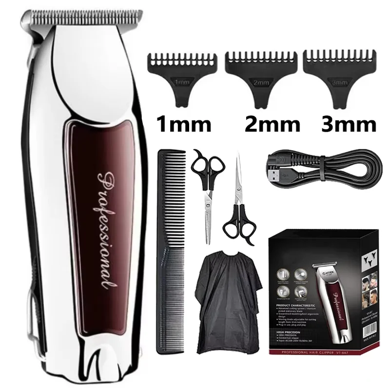 Kemei Professional Cordless Clipper — 3 & 6 Comb Set