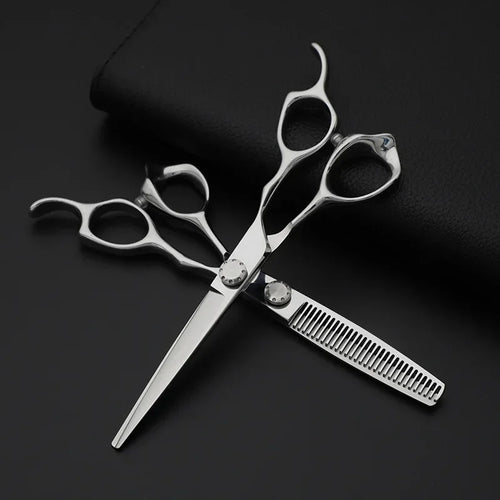 Barber Salon Scissors — Flat & Thinning, C60 Steel