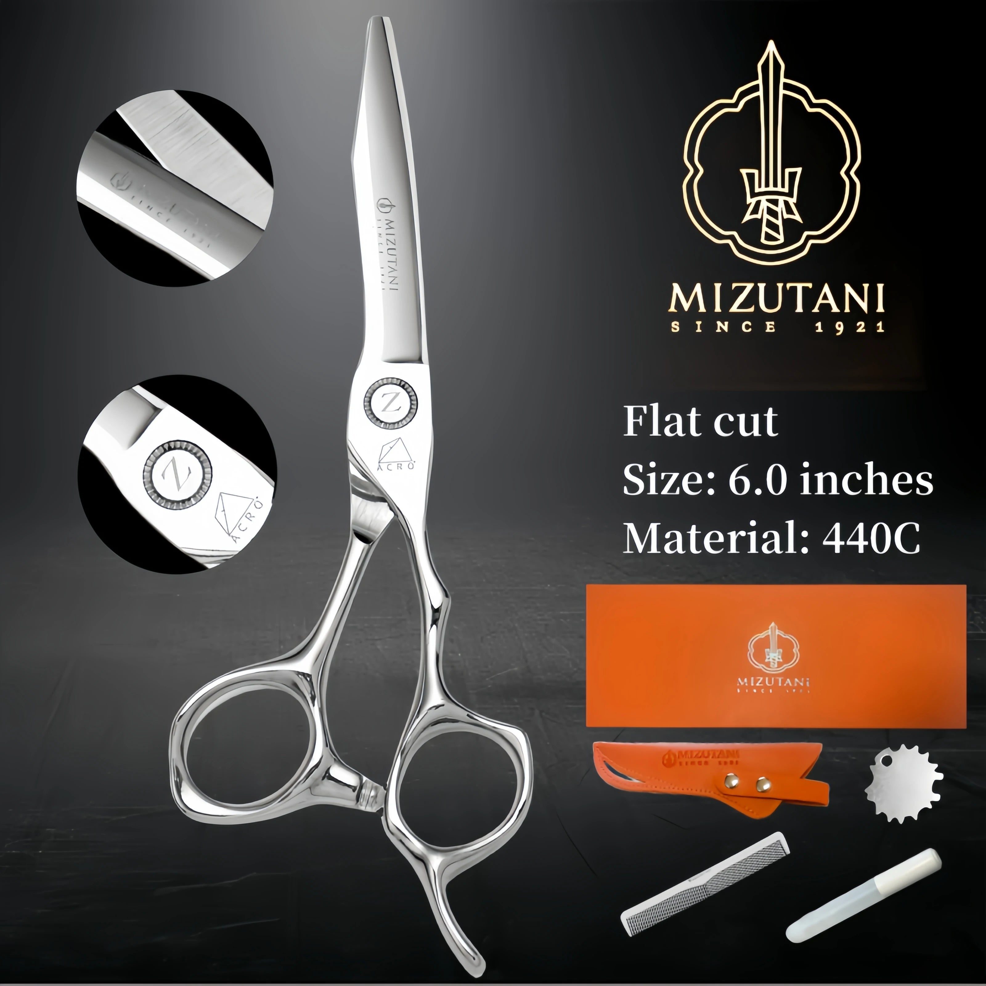 Japan 440C & VG10 Premium Barber Scissors — 6" to 7"