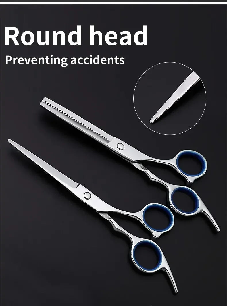 Professional Stainless Steel Barber Scissors — Thinning & Cutting