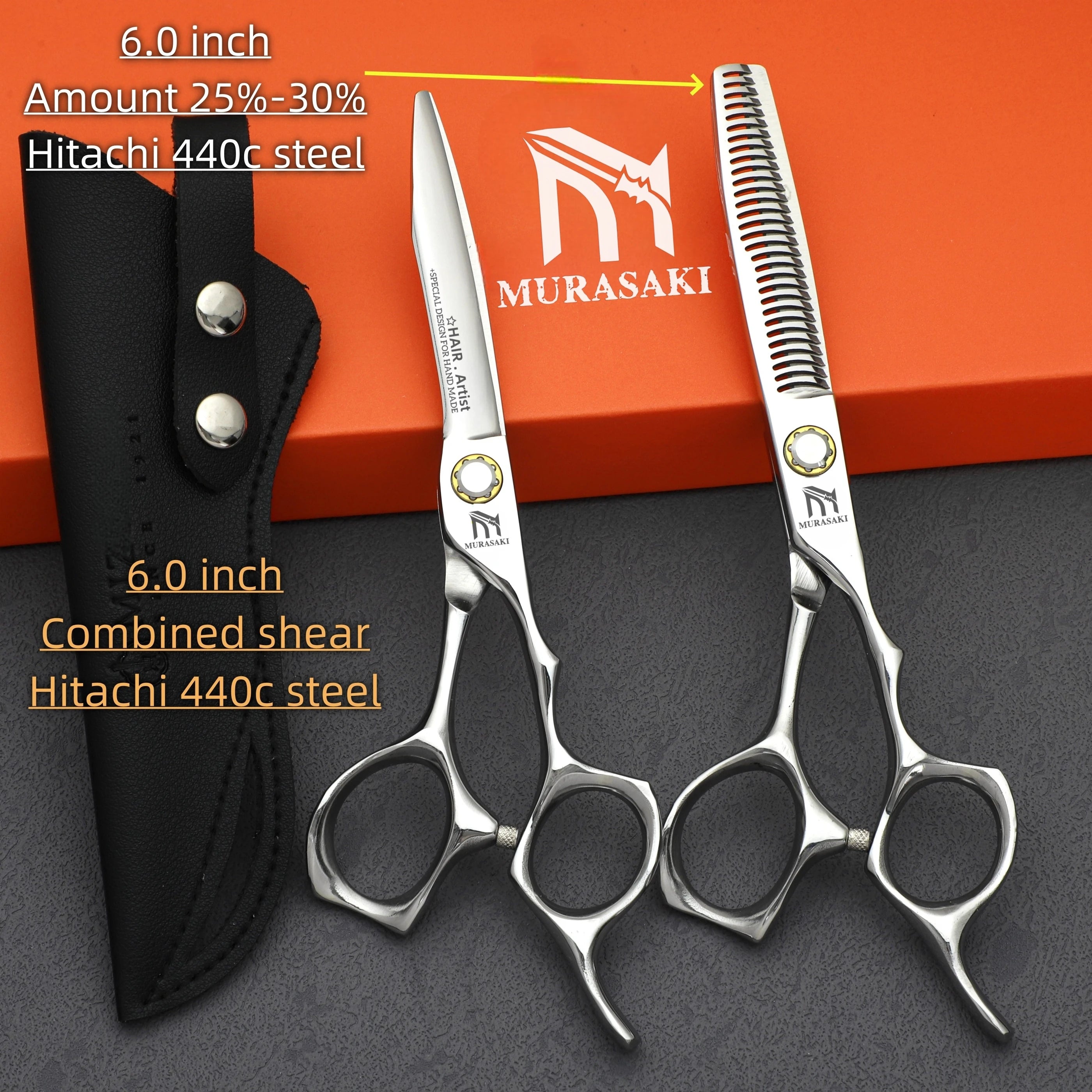JIXIU Japan 440C Barber Scissors — 6.0" to 6.8" Set