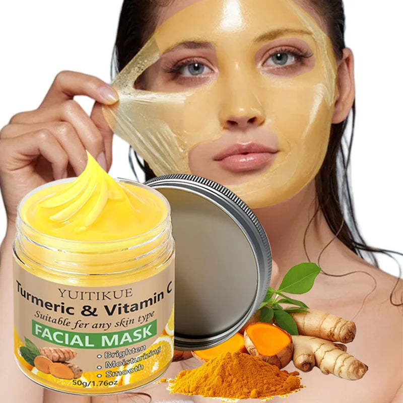 Turmeric & Vitamin C Clay Mask — 120g Brightening Treatment