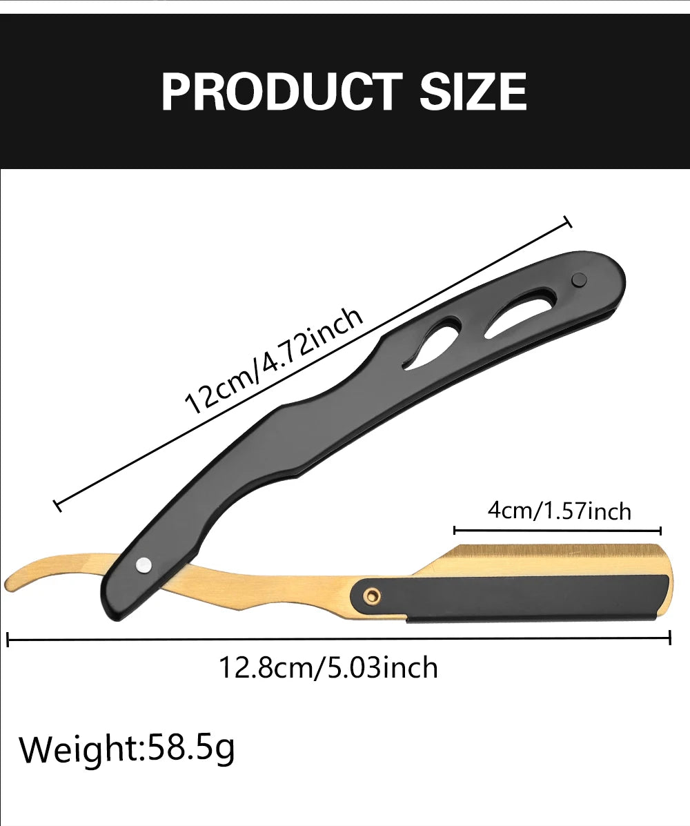 Classic Folding Straight Razor — Stainless Steel, 5 Colors