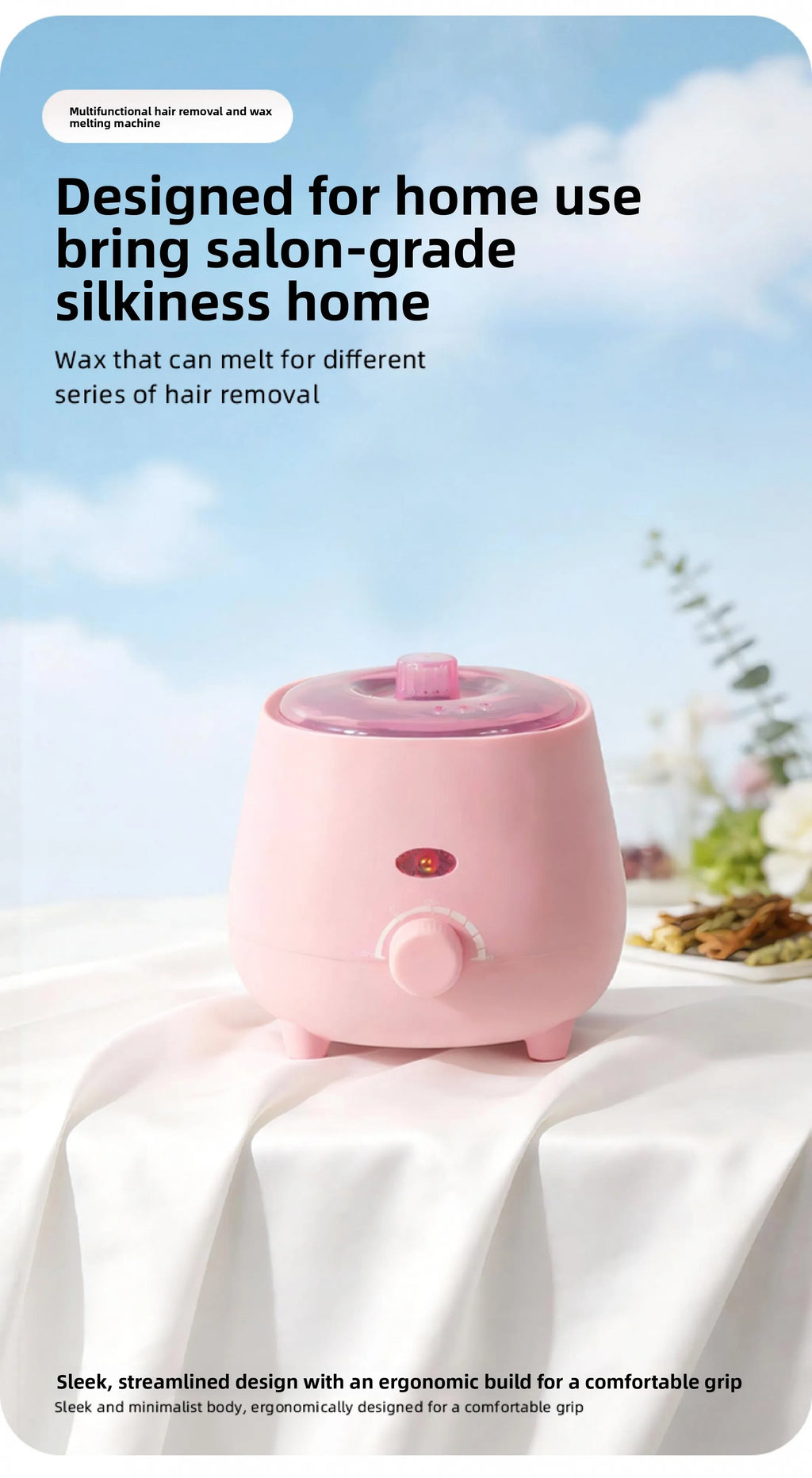 Portable Wax Warmer — 30s Heat, 45min Runtime, EU Plug