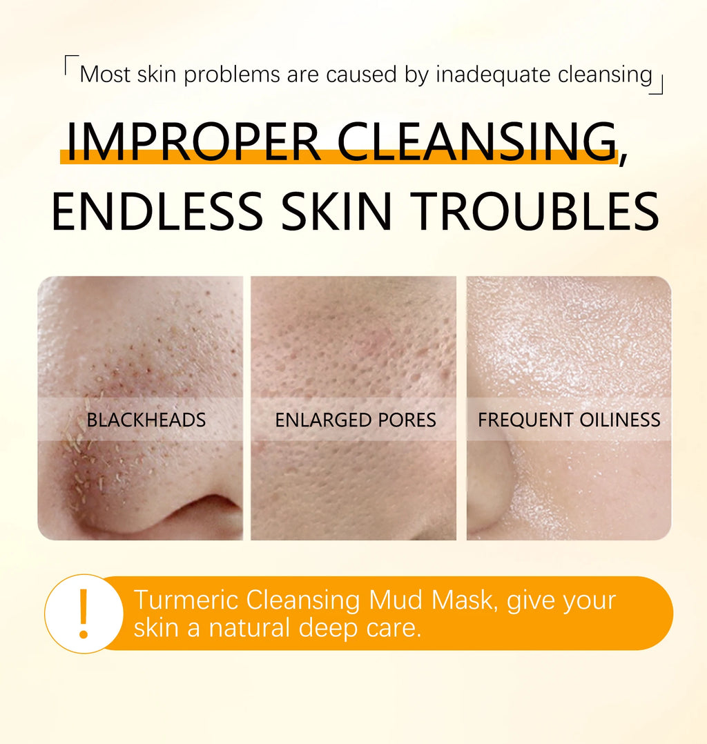 Turmeric & Lemon Clay Mask — Brightening & Deep Cleansing