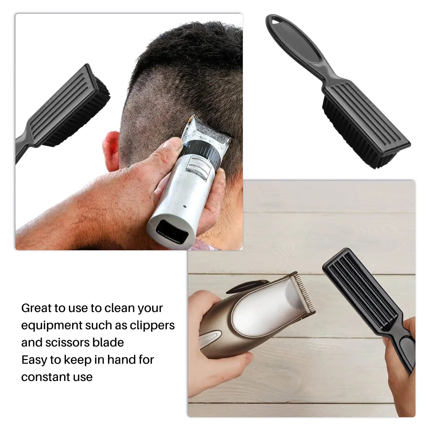 Professional Fade Brush Set — 3 Pieces, Soft Bristle Neck Duster