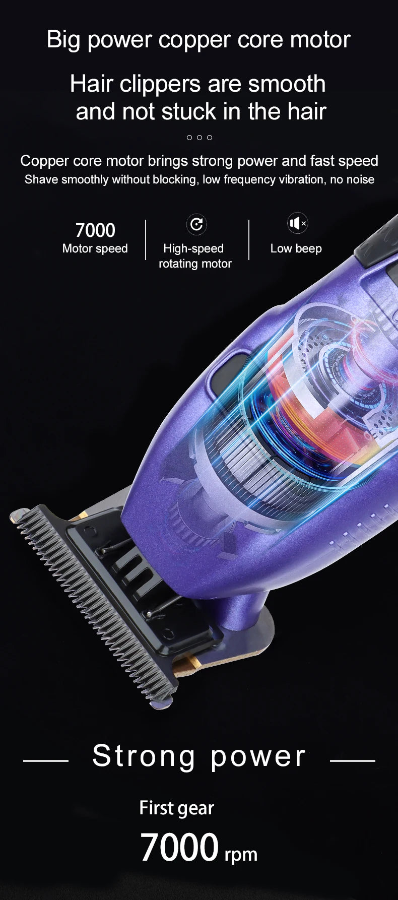 HIENA Professional Wireless Barber Clipper — 6 Colors