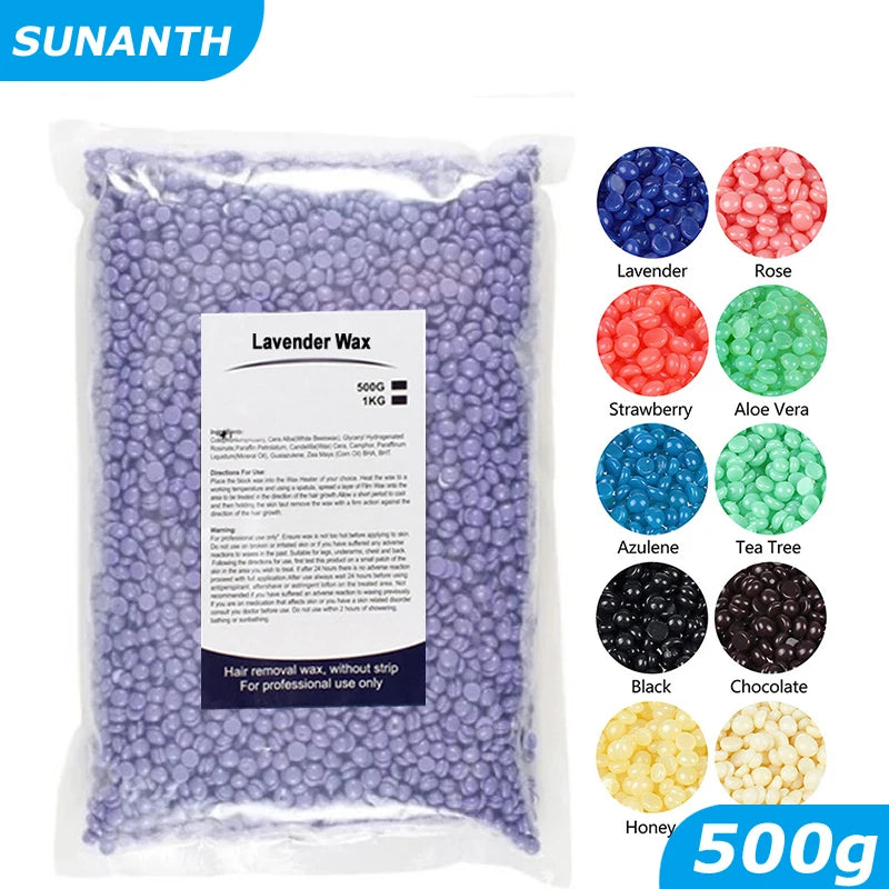 Hard Wax Beans — 50g to 500g, Brazilian & Lavender Scents
