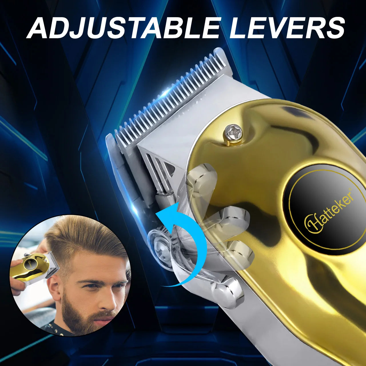 HATTEKER Professional Cordless Barber Clipper