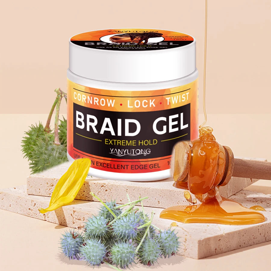 Carbomer Braiding Gel Wax — Anti-Frizz, Strong Hold