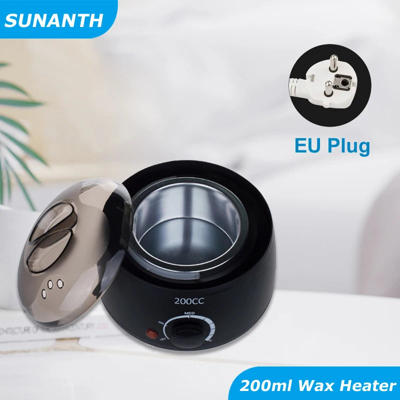 200ml Wax Heater Machine — EU & US Plug, Wax Beans Kit