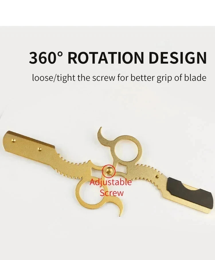 Thumb-Grip Straight Razor — Beard & Eyebrow Shaping