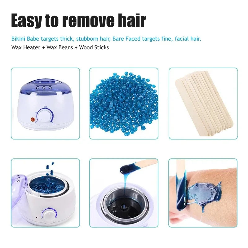 200ml Wax Heater Machine — EU & US Plug, Wax Beans Kit