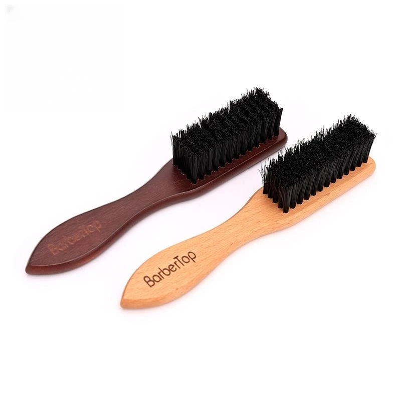 BARBERTOP Men's Boar Bristle Beard Brush — Wood Handle