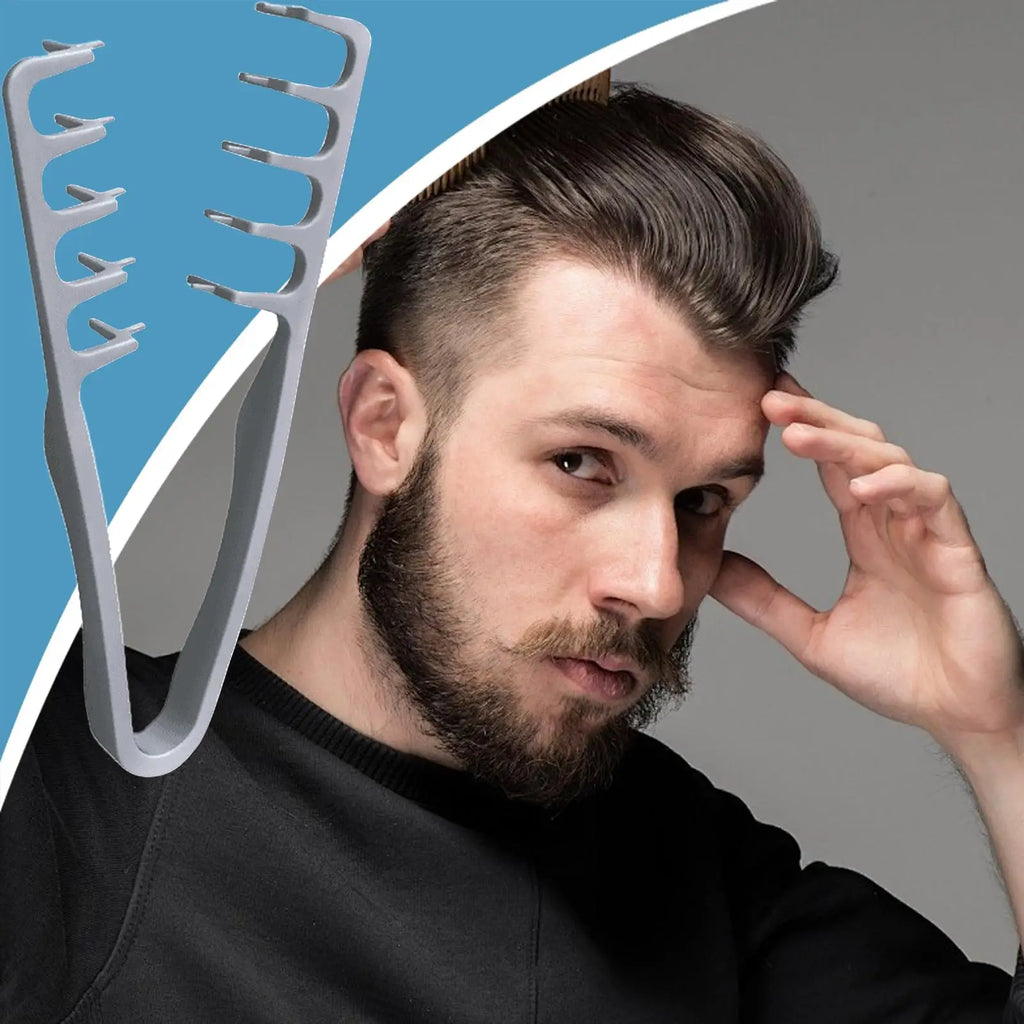 Wide-Tooth Texture & Volume Comb — Anti-Static, Pink & Gray