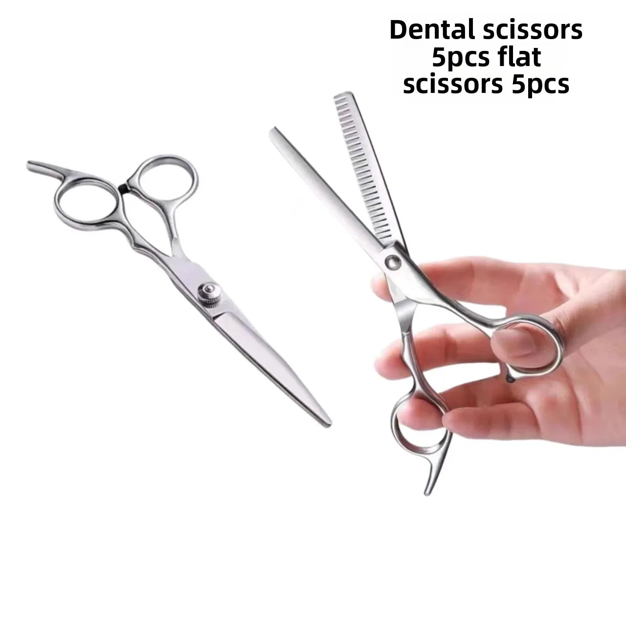 Ergonomic Professional Barber Scissors — Flat, Thinning & Sets