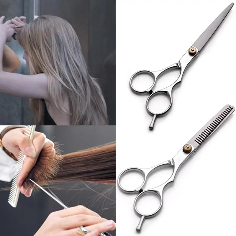 Small Barber Scissors — Flat Tooth, 5.5" & 6"