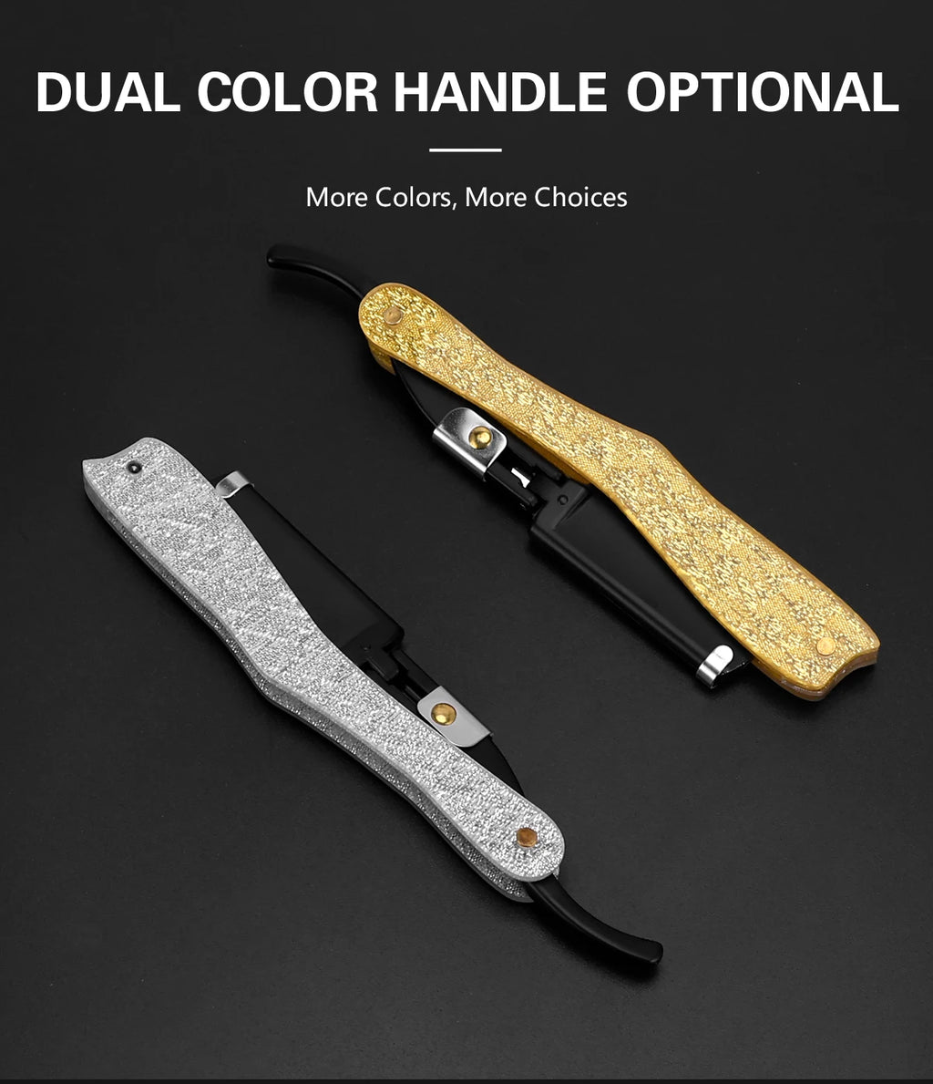 Foldable Straight Razor — Barber Shaving & Contouring