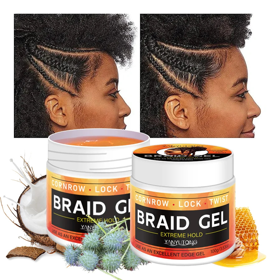 Carbomer Braiding Gel Wax — Anti-Frizz, Strong Hold