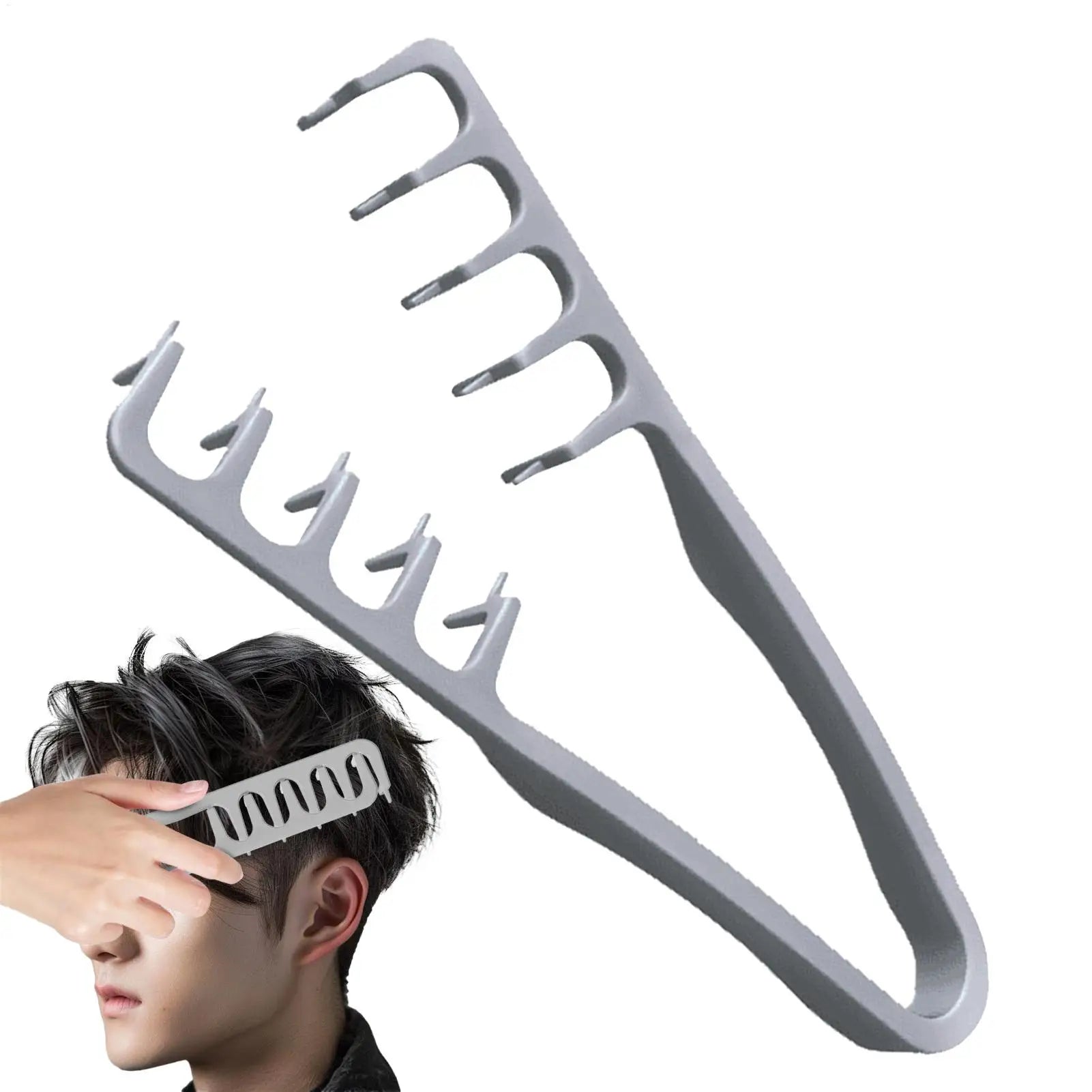 Wide-Tooth Detangling & Volumizing Comb — Pink & Gray