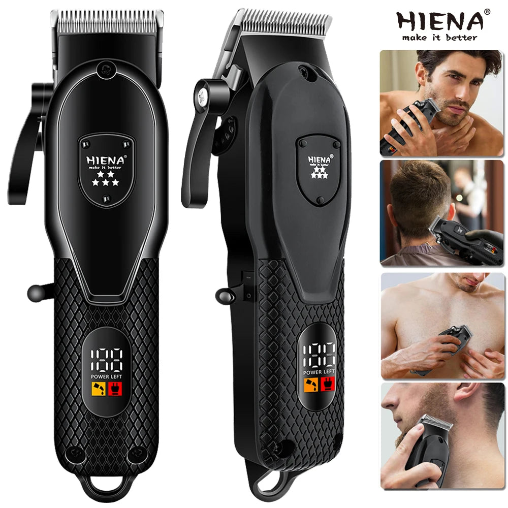 HIENA Professional LED Display Barber Clipper