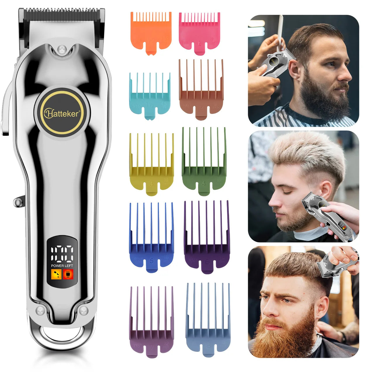HATTEKER Professional Cordless Barber Clipper