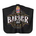 Professional Barber Hair Apron — Anti-Static, Black Patterned