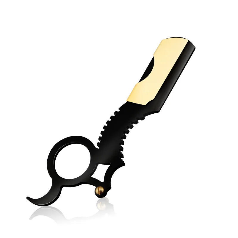 Thumb-Grip Straight Razor — Beard & Eyebrow Shaping