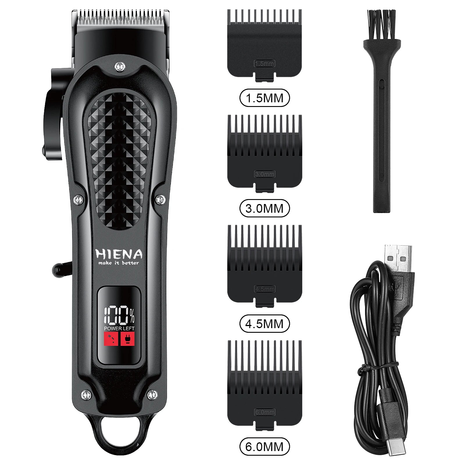 HIENA Cordless Barber Trimmer — Pink, Gold & Pro Edition