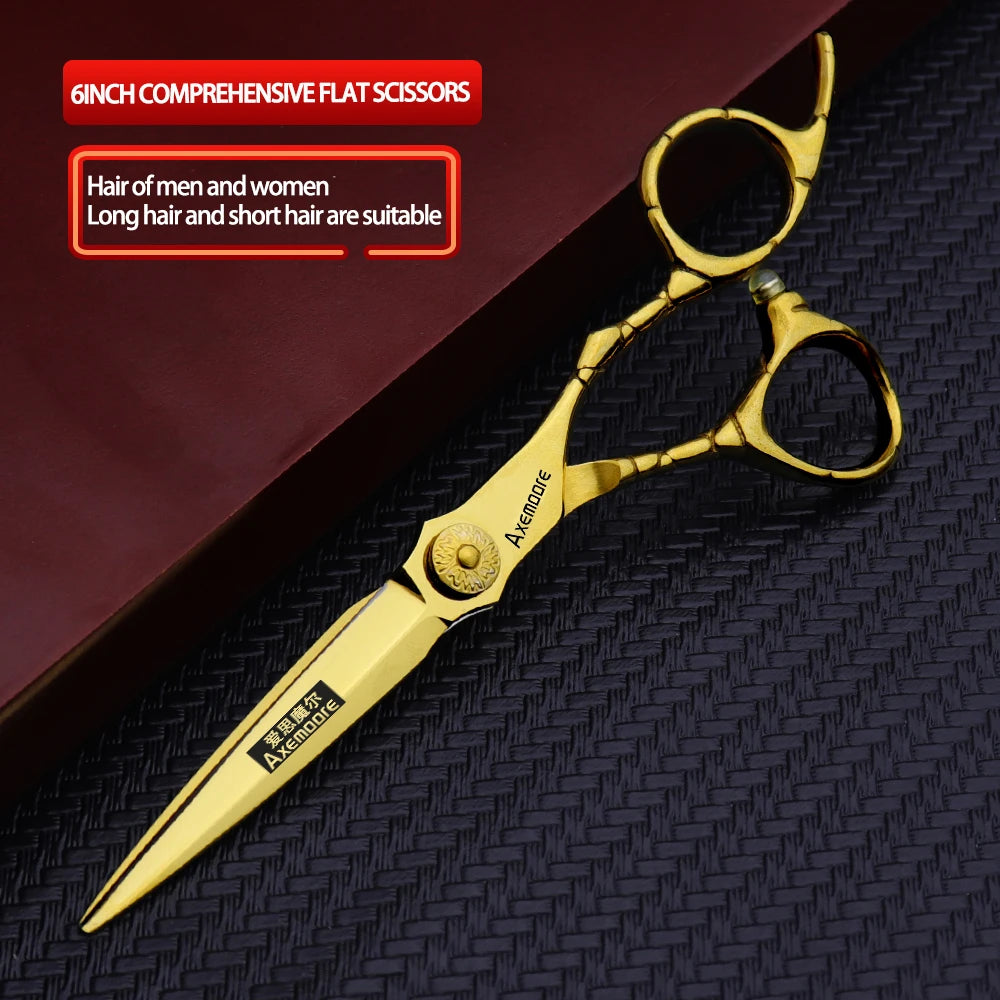 Axemoore 6-Inch Premium Barber Scissors — Cutting & Thinning Sets
