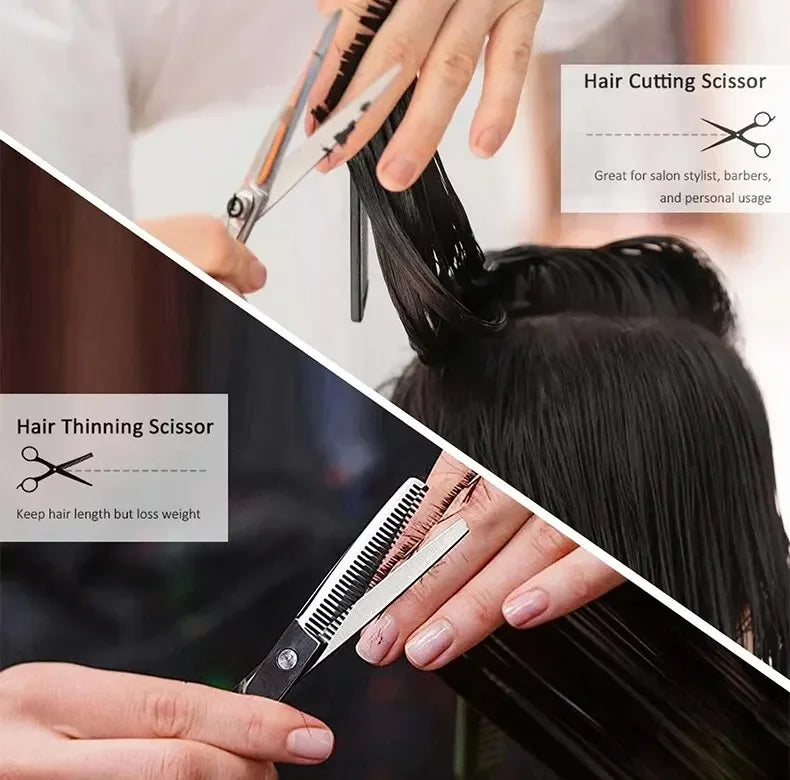 Professional Stainless Steel Barber Scissors — Thinning & Cutting