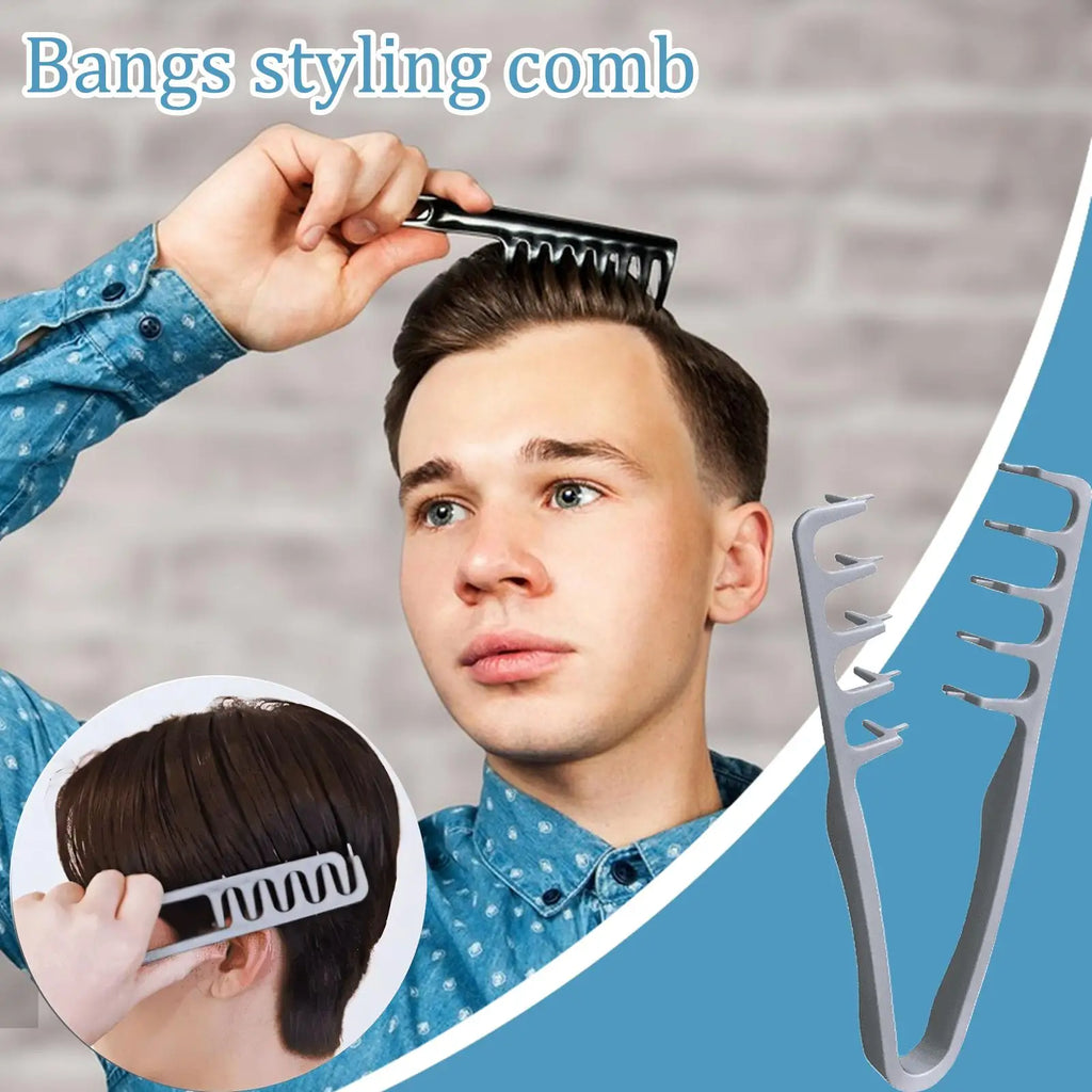 Wide-Tooth Texture & Volume Comb — Anti-Static, Pink & Gray