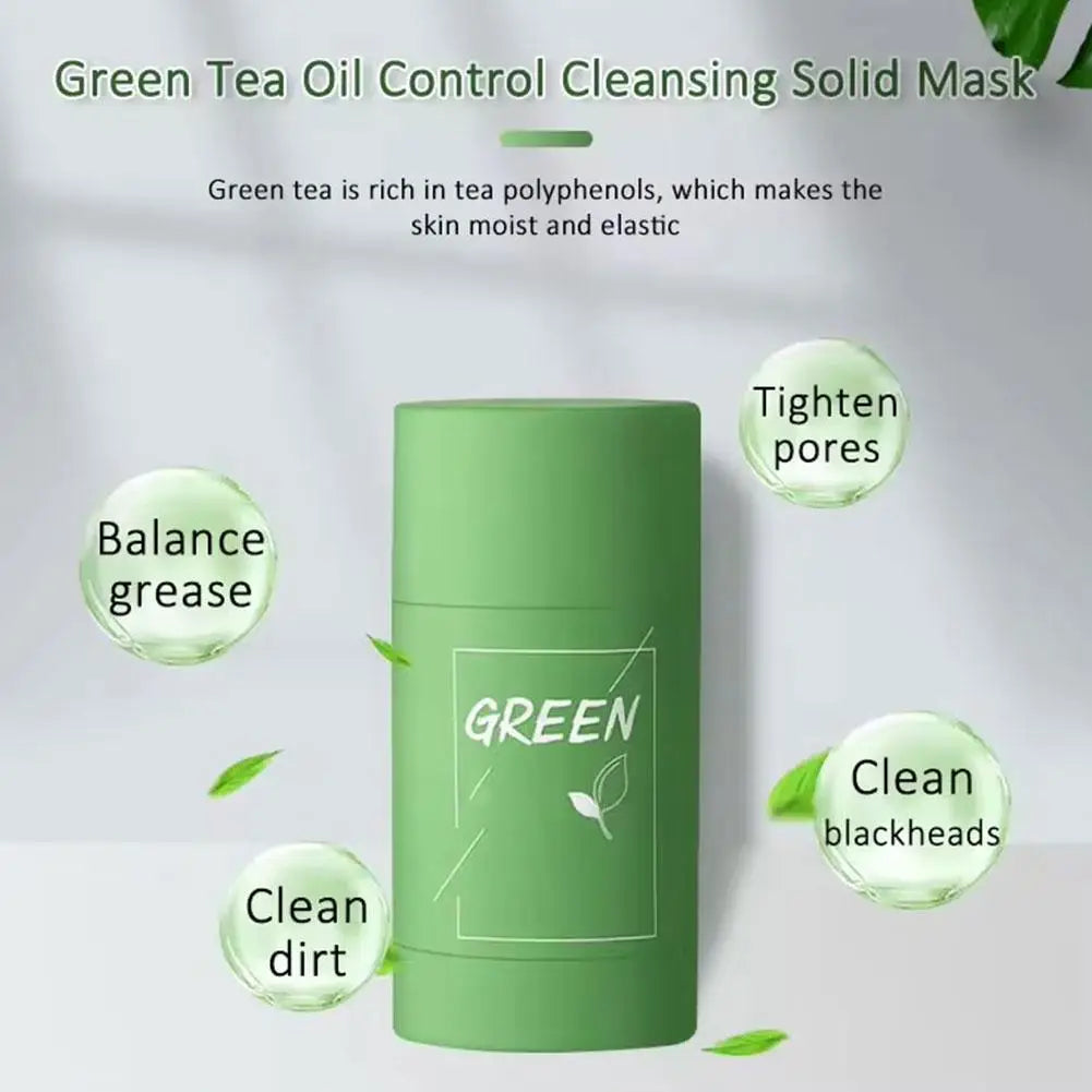 Green Tea Clay Mask Stick — Antioxidant Pore Purifying, Mess-Free