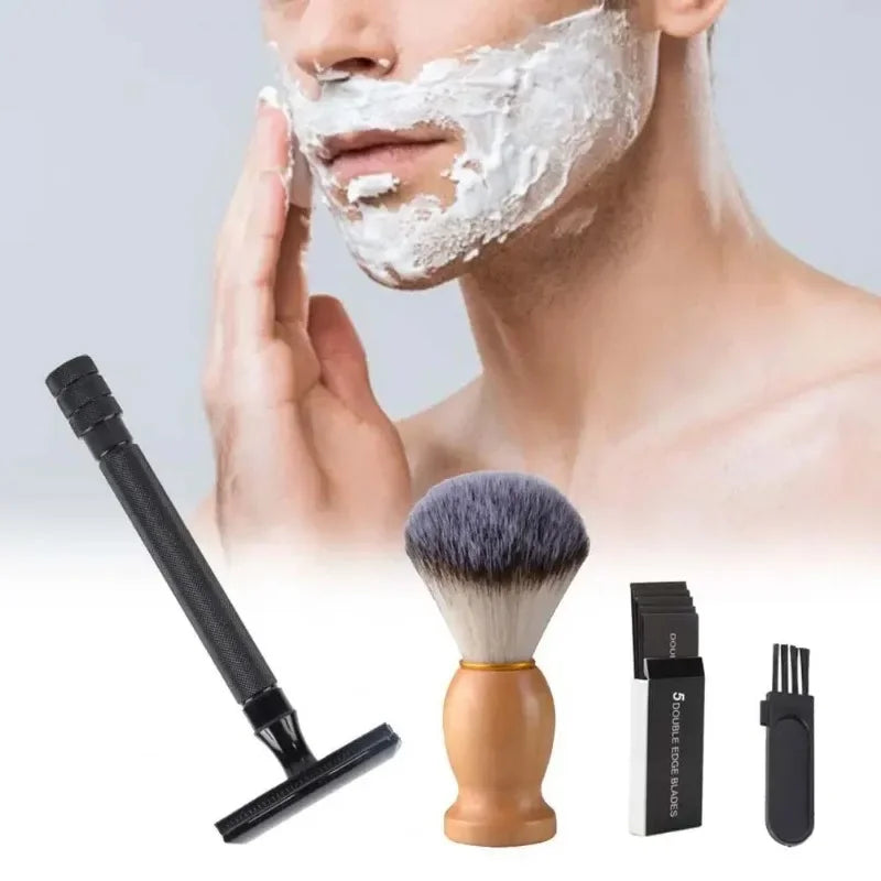Classic Double-Edge Safety Razor & Brush Kit