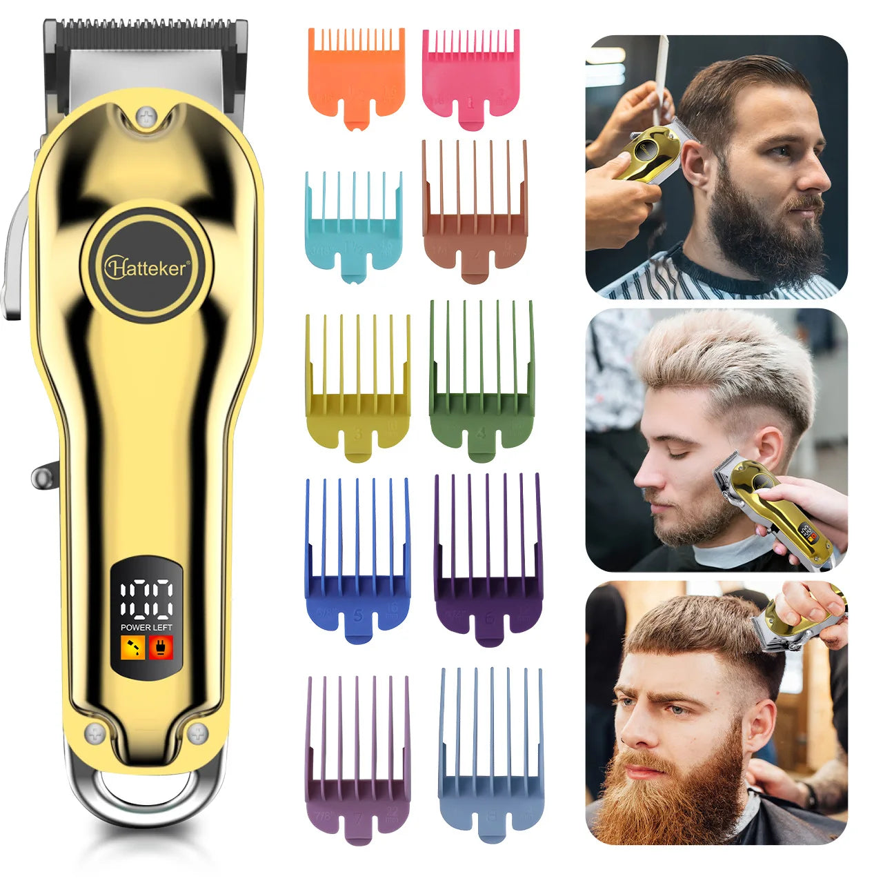 HATTEKER Professional Cordless Barber Clipper