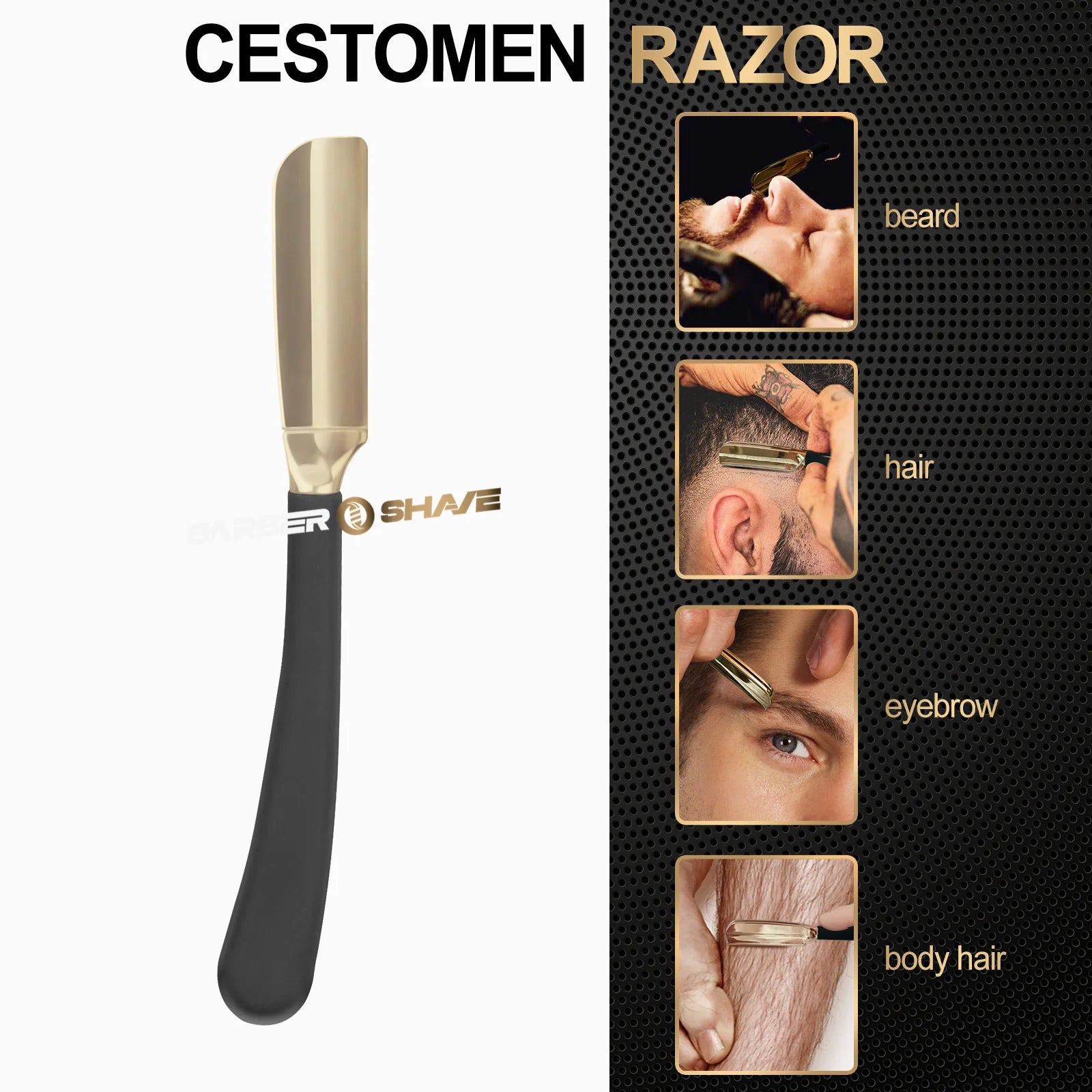 Professional Barber Razor — Gold & Silver Finish with Gift Options