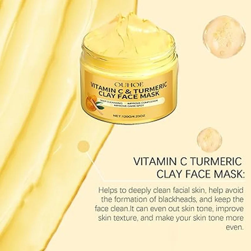 Turmeric & Vitamin C Clay Mask — Brightening, 1 to 3 Pack