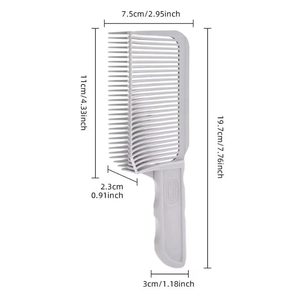 Flat Top Fade Comb & Brush Kit — Grey & White